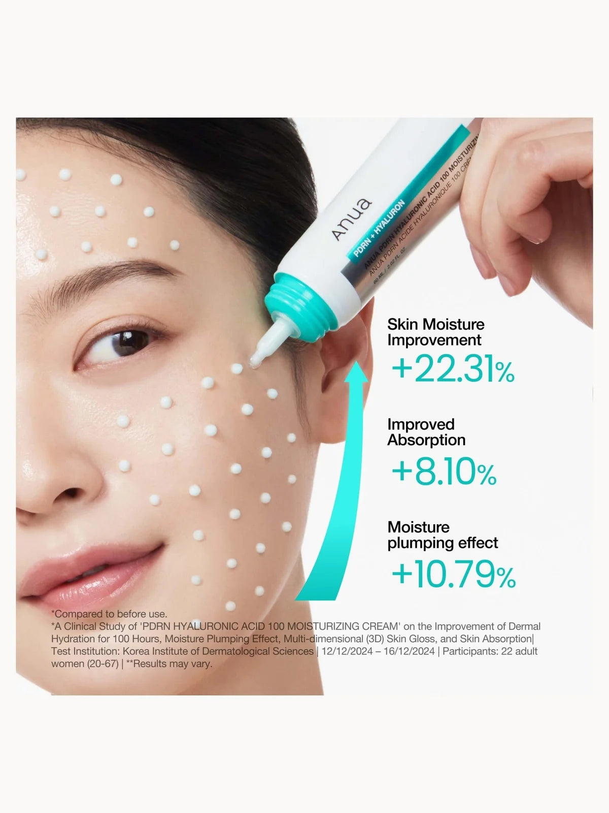Anua PDRN Hyaluronic Acid 100 Moisturising Cream 60ml