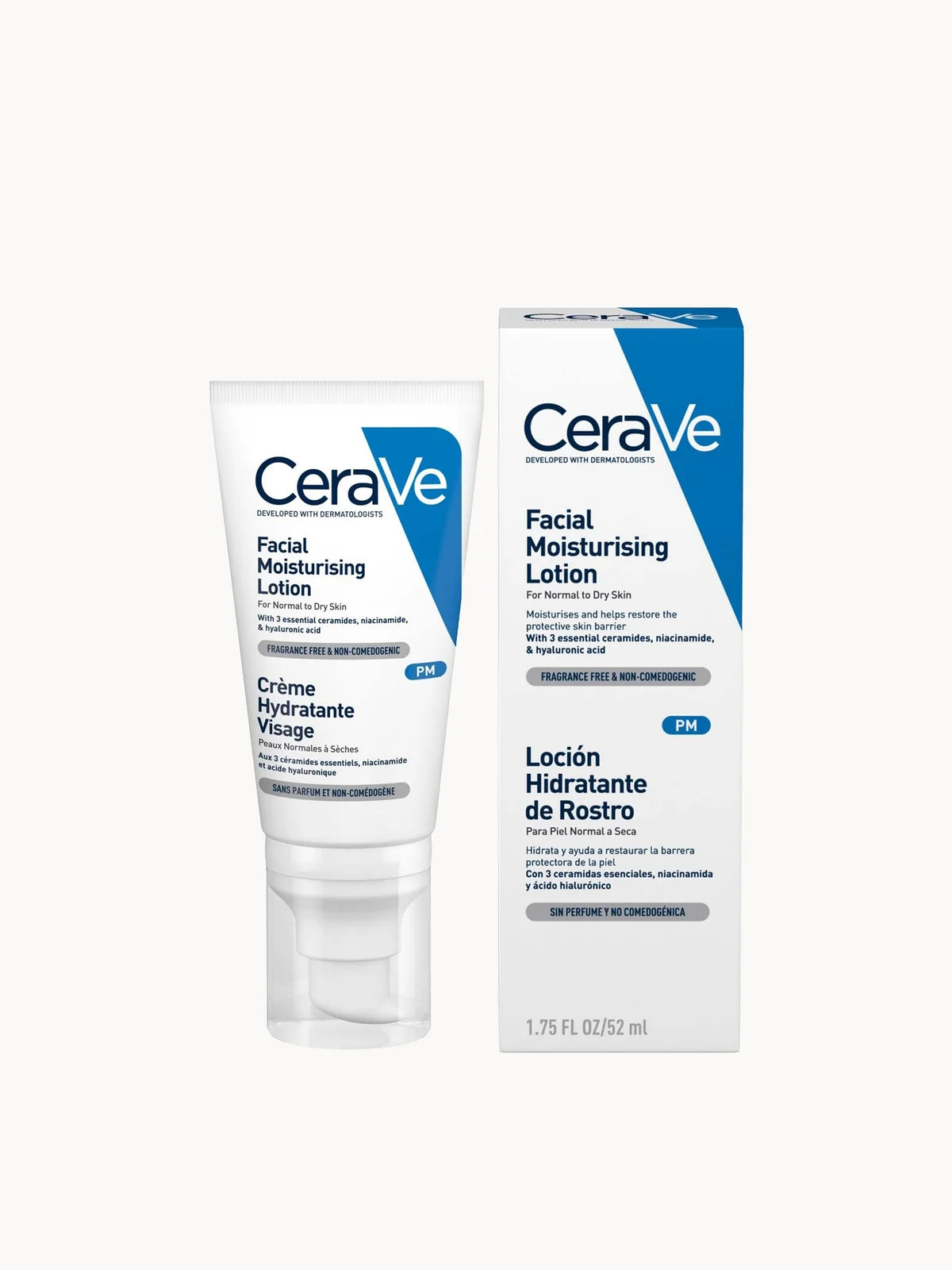 CeraVe PM Facial Moisturiser for Normal to Dry Skin 52ml