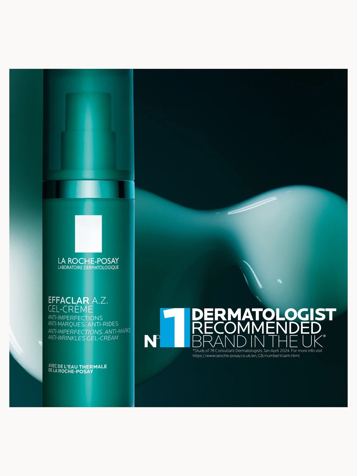 La Roche-Posay Effaclar A.Z. Gel Moisturiser for Breakouts & Ageing with Azelaic, Salicylic and Hyaluronic Acid 40ml