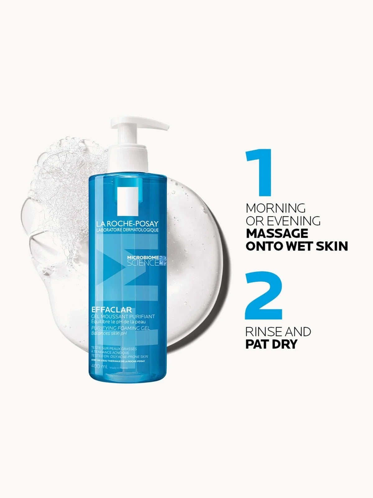 La Roche-Posay Effaclar Purifying Foaming Gel Cleanser for Oily, Blemish-Prone Skin 400ml