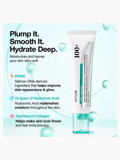 Anua PDRN Hyaluronic Acid 100 Moisturising Cream 60ml