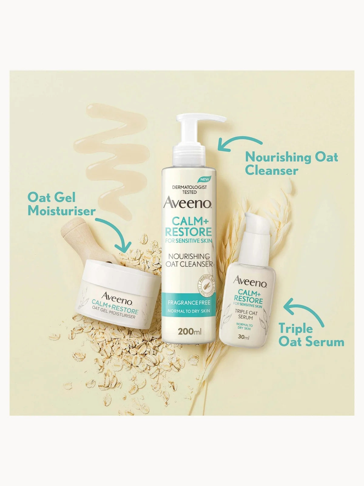 Aveeno Face 3-Step Routine Bundle for Sensitive Skin