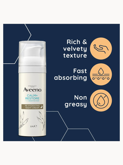 Aveeno Face Calm + Restore Rehydrating Night Cream 50ml