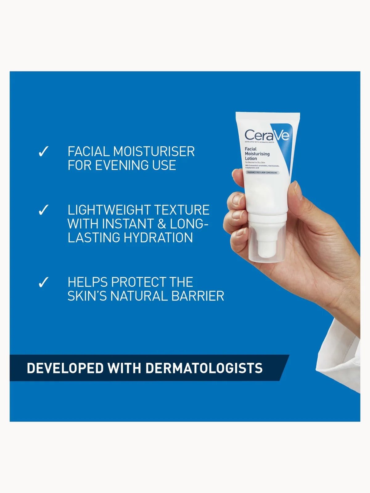 CeraVe PM Facial Moisturiser for Normal to Dry Skin 52ml
