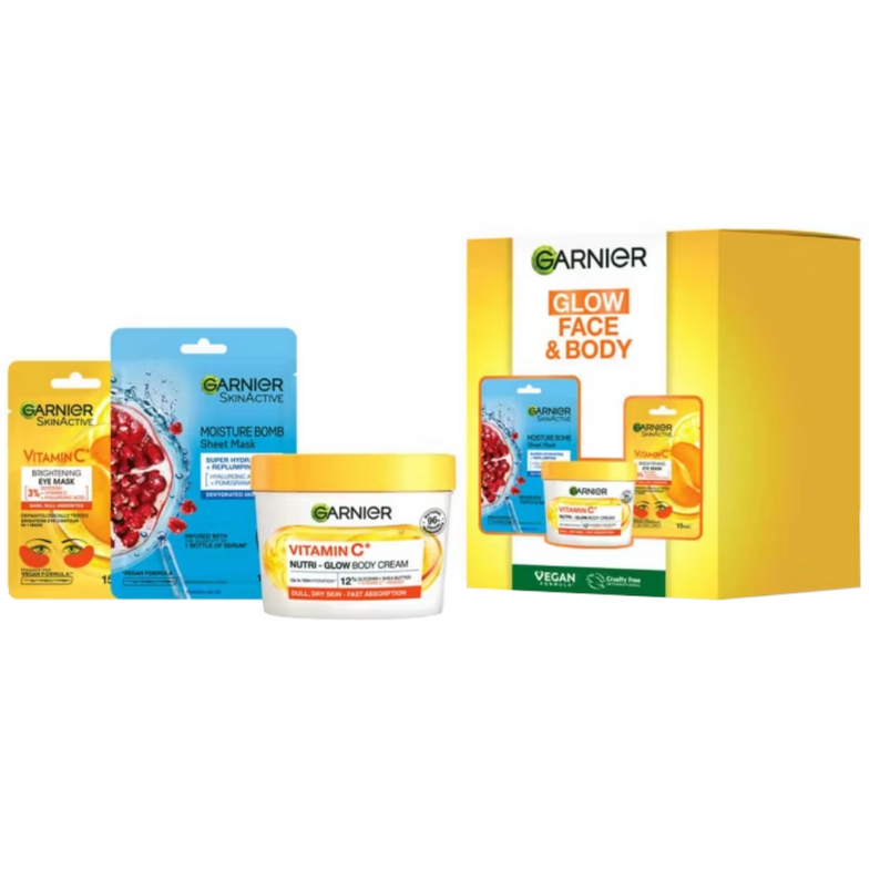 Garnier Glow Face & Body Trio Gift Set