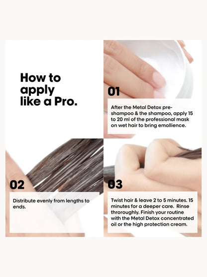 L'Oréal Professionnel Metal Detox Nourishing Hair Mask 250ml for breakage & colour protection against hard water