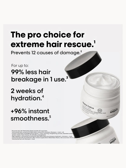 L'Oréal Professionnel Metal Detox Nourishing Hair Mask 250ml for breakage & colour protection against hard water