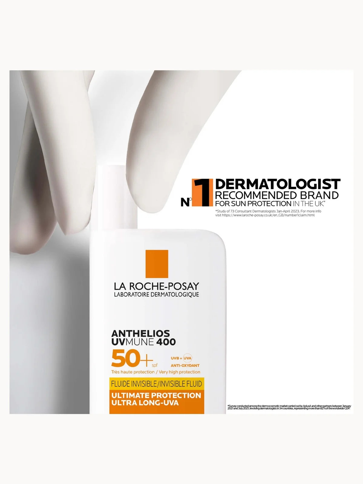 La Roche-Posay Anthelios UVMune 400 Invisible Fluid Non-Perfumed Suncream SPF50+ 50ml