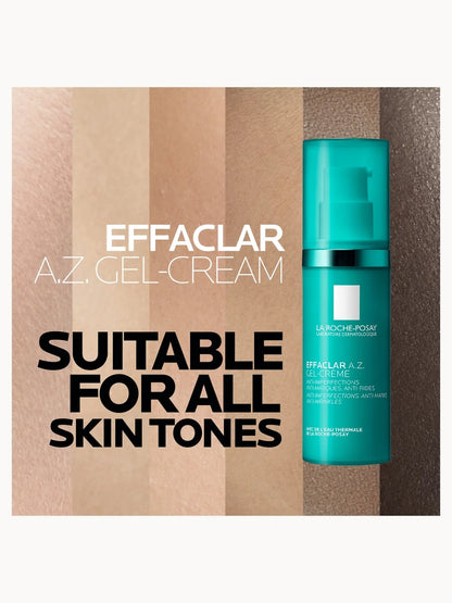 La Roche-Posay Effaclar A.Z. Gel Moisturiser for Breakouts & Ageing with Azelaic, Salicylic and Hyaluronic Acid 40ml