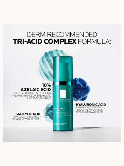 La Roche-Posay Effaclar A.Z. Gel Moisturiser for Breakouts & Ageing with Azelaic, Salicylic and Hyaluronic Acid 40ml