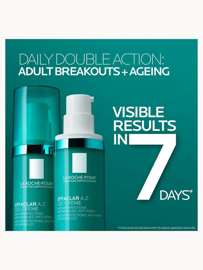 La Roche-Posay Effaclar A.Z. Gel Moisturiser for Breakouts & Ageing with Azelaic, Salicylic and Hyaluronic Acid 40ml
