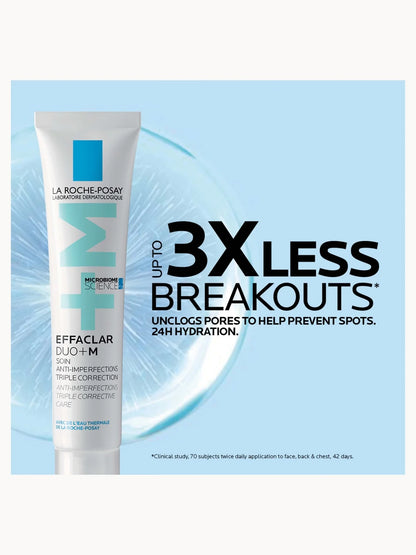 La Roche-Posay Effaclar Duo+M Anti-Blemish Corrective Gel Moisturiser for Oily, Blemish-Prone Skin 40ml