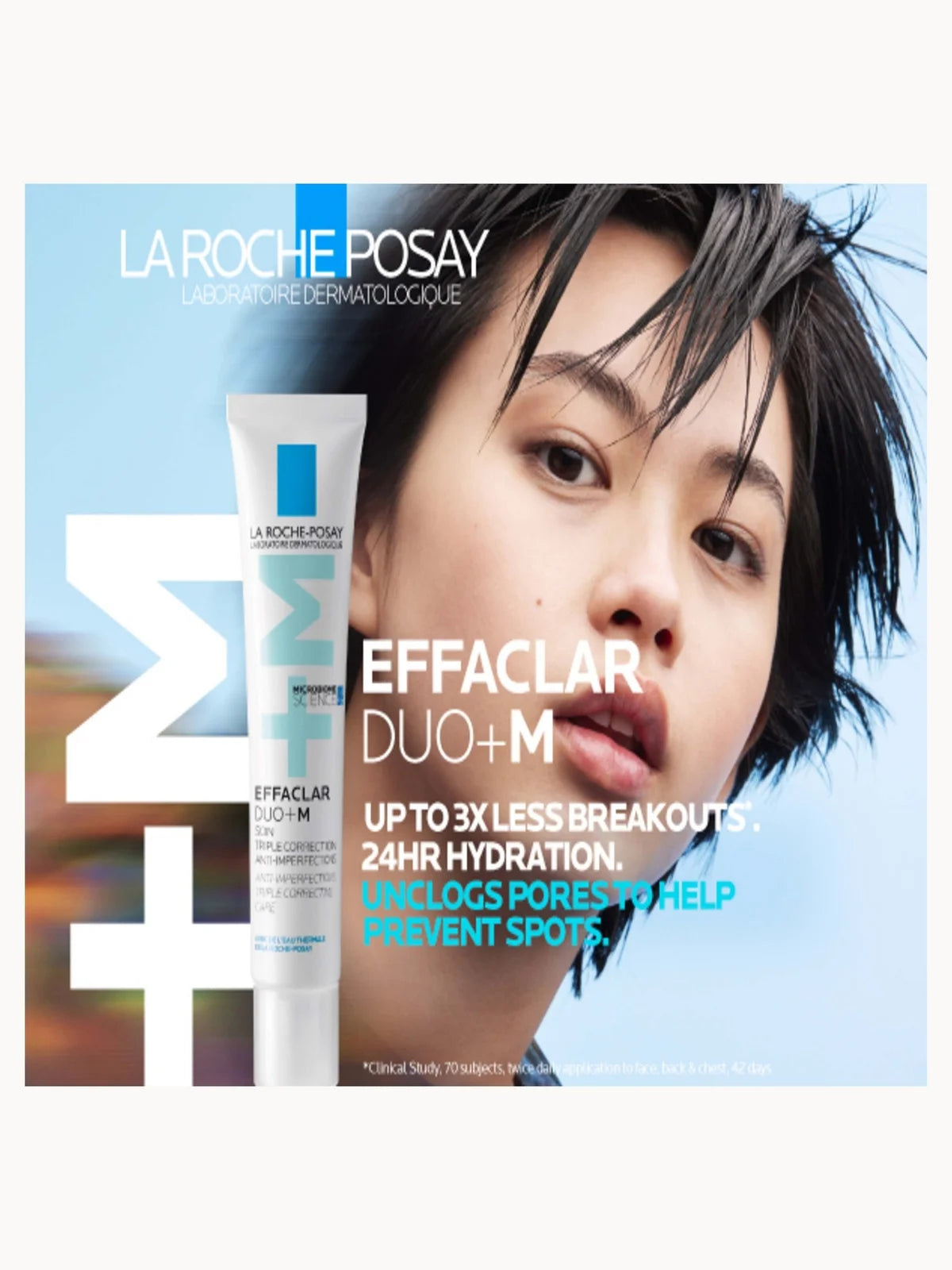 La Roche-Posay Effaclar Duo+M Anti-Blemish Corrective Gel Moisturiser for Oily, Blemish-Prone Skin 40ml