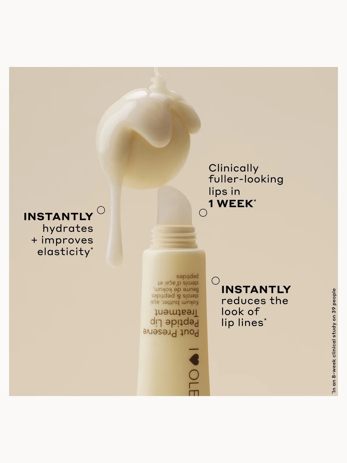Ole Henriksen Pout Preserve Peptide Lip Treatment, Vanilla Bonbon 12ml(Various Shades)