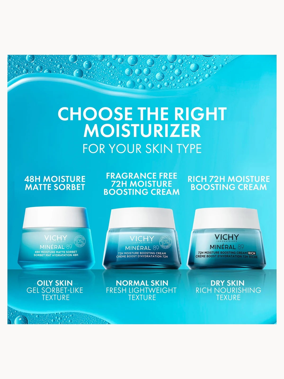 Vichy Minéral 89 72Hr Hyaluronic Acid and Squalane Moisture Boosting Cream 50ml