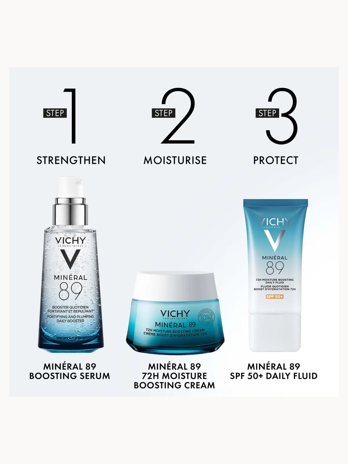 Vichy Minéral 89 72Hr Hyaluronic Acid and Squalane Moisture Boosting Cream 50ml