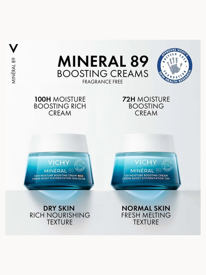 Vichy Minéral 89 72Hr Hyaluronic Acid and Squalane Moisture Boosting Cream 50ml